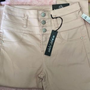 Light Pink Hi-Waist Skinny Pants.